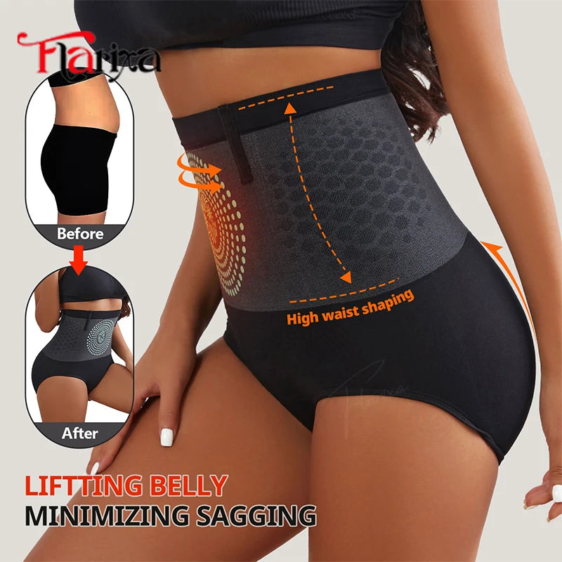 Flarixa Women’s High Waist Tummy Control Briefs Seamless Shapewear Panties