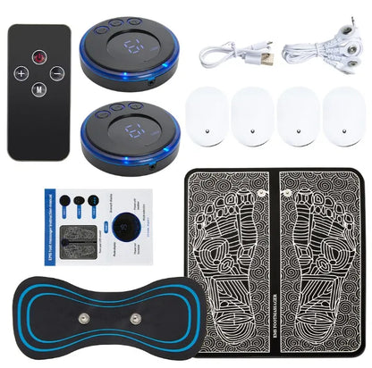 Electric EMS Foot Massager Pad – Muscle Stimulator Massage Mat, USB Rechargeable, for Foot Relaxation & Circulation Improvement