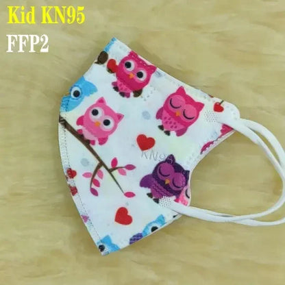 Kids KN95/FFP2 Face Masks – 5-Layer Protective Cartoon Design, Comfortable CE-Certified Disposable Masks for Boys & Girls (Ages 3–15)