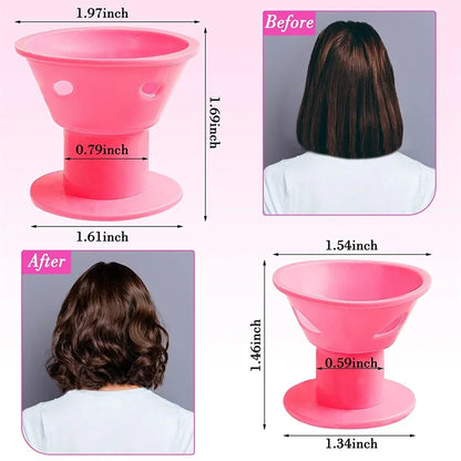 10PCS / 20PCS Silicone Heatless Hair Curlers – Soft Rubber No-Clip Hair Rollers for DIY Waves & Curls
