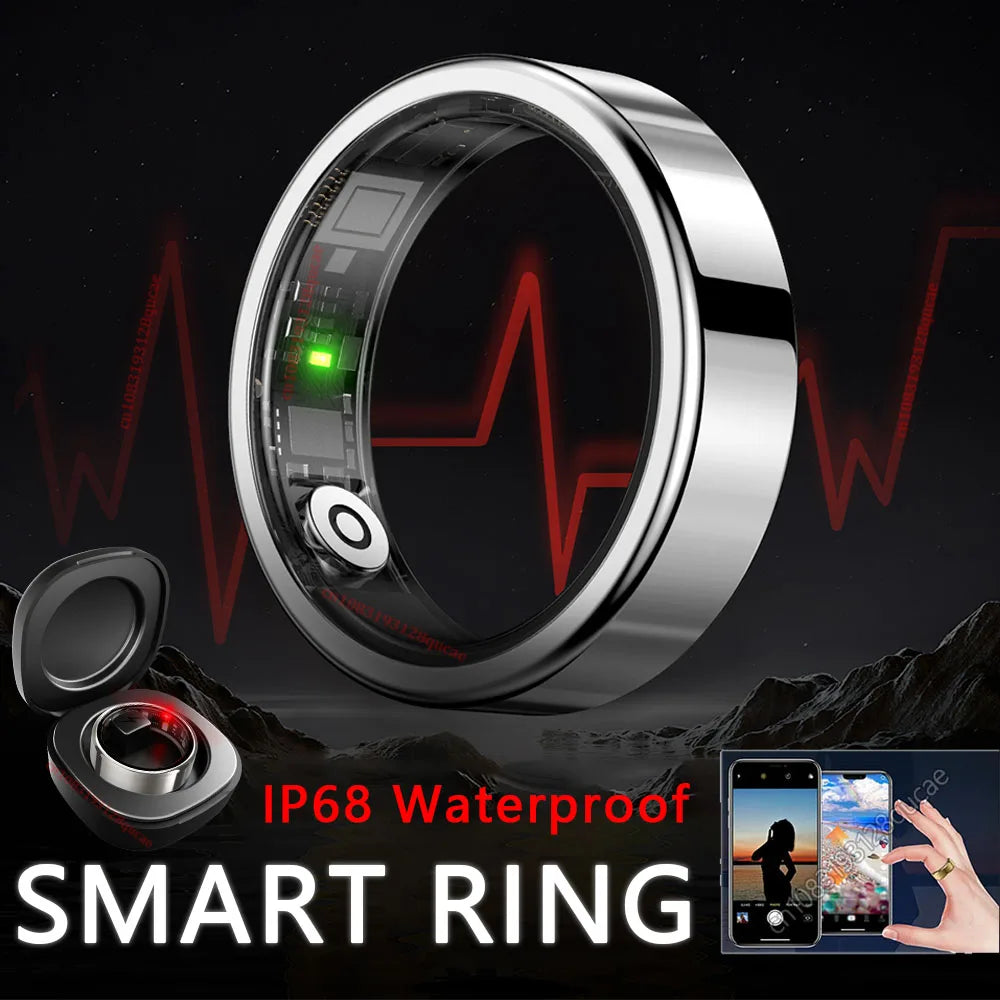 R12 Smart Ring Fitness Tracker Heart Rate Sleep Monitor 5ATM Waterproof