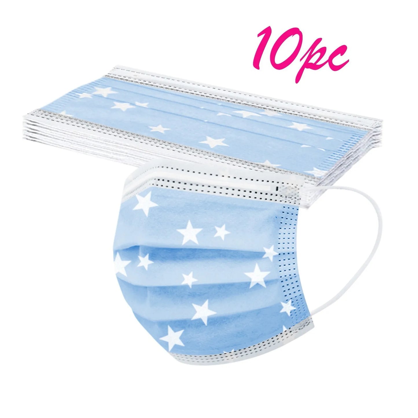 50PCS 3-Ply Disposable Face Masks with Ear Loops – Breathable Protective Masks for Adults, Bulk Pack Mascarillas Desechables