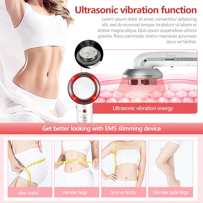 3-in-1 Ultrasonic Body Slimming & Weight Loss Massage Device – Microcurrent, Infrared & Electric Therapy