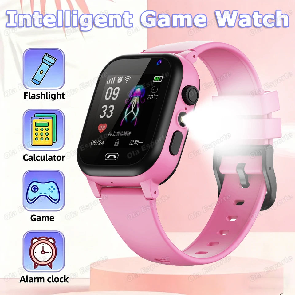 Kids 4G Smart Watch SIM Card Phone SOS Call Camera GPS Touch Screen Watch