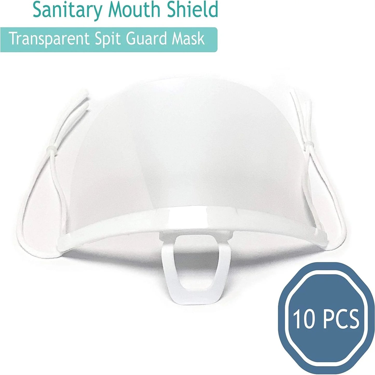 5/10/20 Pcs Reusable Transparent Anti-Fog Face Shields – Clear Plastic Mouth Covers for Restaurant, School, Salon, Beauty, and Tattoo Use