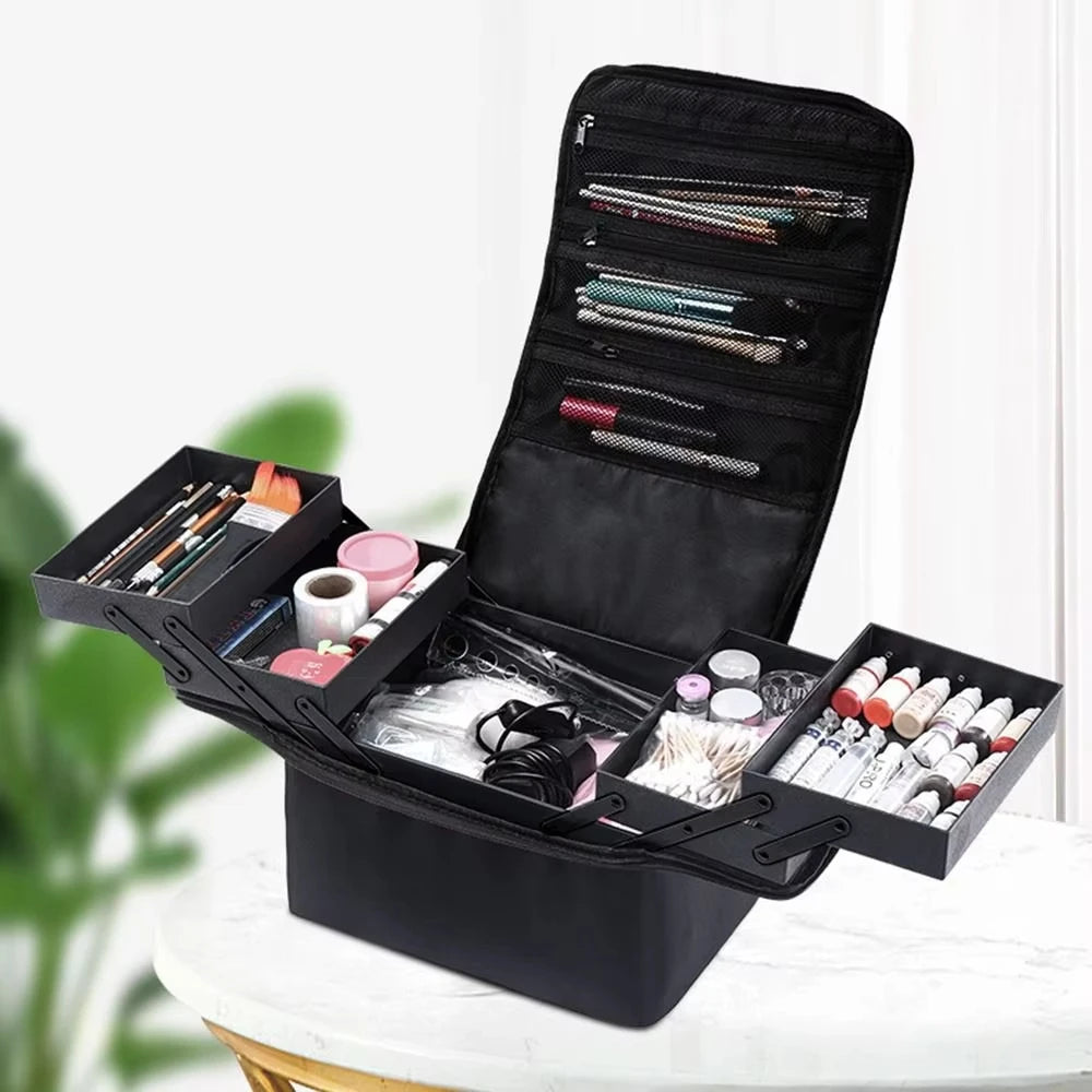 Large Capacity Makeup Bag Cosmetic Organizer Case Waterproof Travel Beauty Box