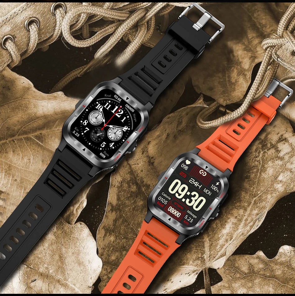 Men’s GPS Sports Smart Watch | Bluetooth Call | 480mAh Long Battery | LED Flashlight | 100+ Sport Modes | Life Waterproof