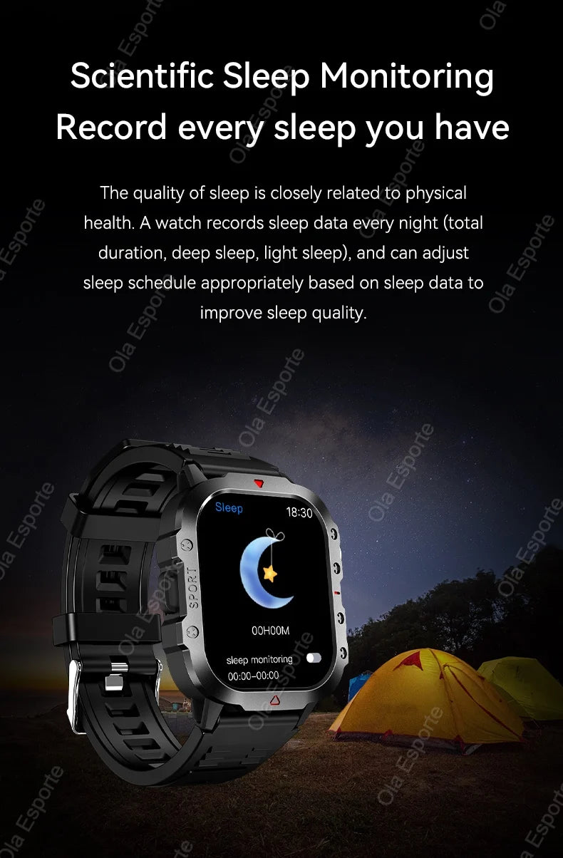 Men’s Smart Watch Bluetooth Call – LED Touch Screen Fitness Tracker with Multi-Sport Modes, Smart Notifications (Android & iOS)