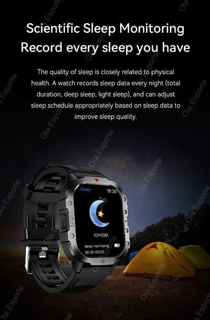 Men’s Smart Watch Bluetooth Call – LED Touch Screen Fitness Tracker with Multi-Sport Modes, Smart Notifications (Android & iOS)