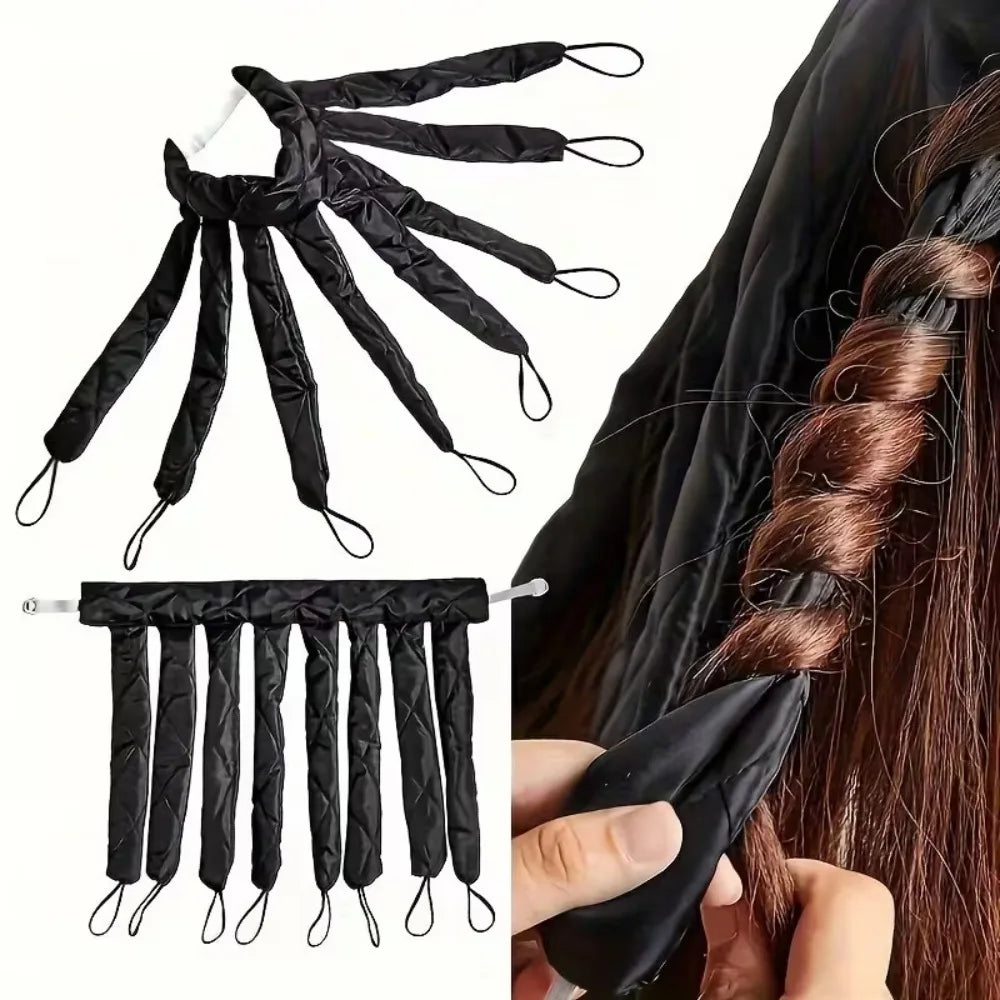 2-Pack Heatless Curling Rod Headbands – Soft Overnight No-Heat Hair Curlers for Long Hair