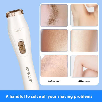 Electric Hair Trimmer for Women – Waterproof, Painless Razor for Bikini, Arms, Legs, and Face Hair Removal