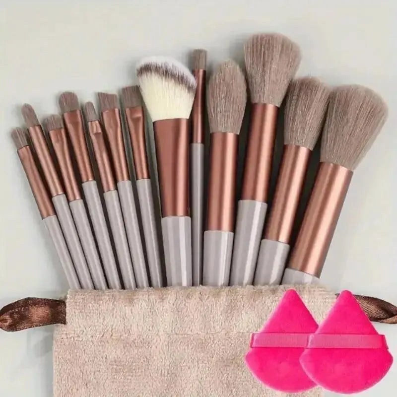 Professional Premium Quality Soft Fluffy Makeup Brush Set – Foundation, Powder, Eyeshadow, Kabuki, Blending Brushes with Sponge & Storage Bag