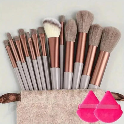 Professional Premium Quality Soft Fluffy Makeup Brush Set – Foundation, Powder, Eyeshadow, Kabuki, Blending Brushes with Sponge & Storage Bag