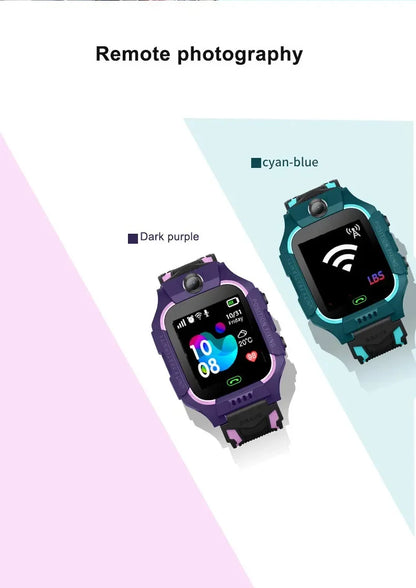 Kids 2G Smart Watch SIM Card SOS Call Camera Voice Chat Touch Screen Q19