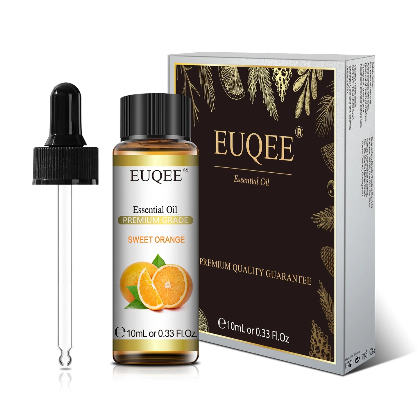 EUQEE 10ml Natural Plant Essential Oil with Dropper – Pure Lavender, Jasmine, Eucalyptus, Vanilla Oils for Diffuser, Humidifier, Aromatherapy