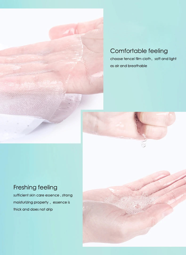 20pcs Hyaluronic Acid & Collagen Face Masks – Moisturizing, Firming, Hydrating Korean Skincare Sheet Masks