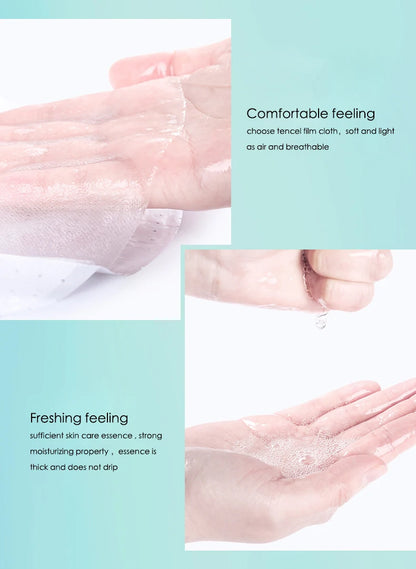 20pcs Hyaluronic Acid & Collagen Face Masks – Moisturizing, Firming, Hydrating Korean Skincare Sheet Masks