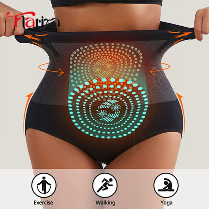 Flarixa Women’s High Waist Tummy Control Briefs Seamless Shapewear Panties