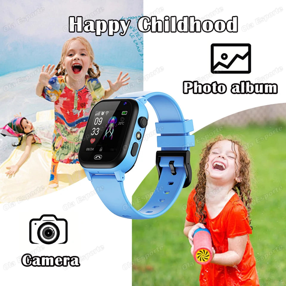 Kids 4G Smart Watch SIM Card Phone SOS Call Camera GPS Touch Screen Watch