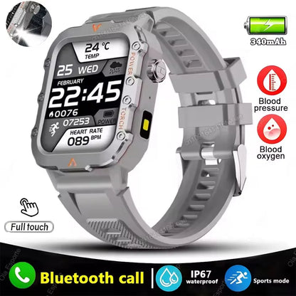 Men’s Smart Watch Bluetooth Call – LED Touch Screen Fitness Tracker with Multi-Sport Modes, Smart Notifications (Android & iOS)