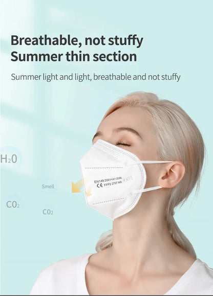Multi-Color KN95 Face Masks 10/50/100/200 PCS – 5-Layer Protection