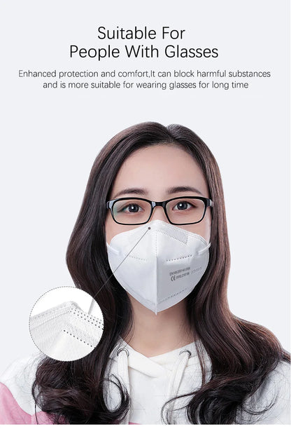 Multi-Color KN95 Face Masks 10/50/100/200 PCS – 5-Layer Protection