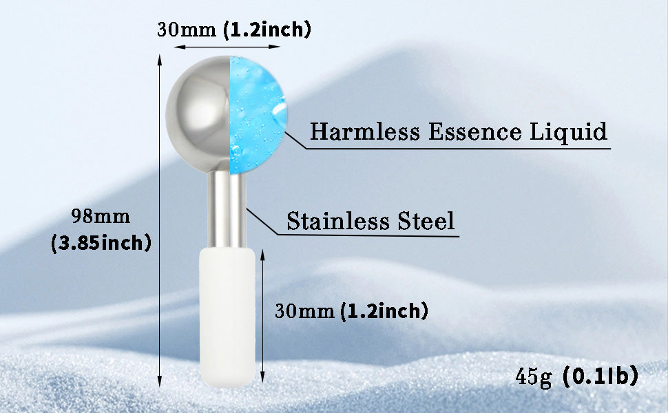Stainless Steel Ice Globes for Face & Eyes – Cooling Facial Massagers for Puffiness & Relaxation