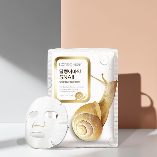 10pcs Snail Moisturizing Face Masks – Oil Control, Hydrating & Skin Replenishing Korean Skincare