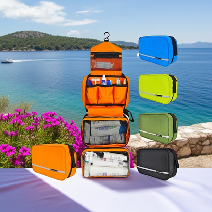 Large Waterproof Travel Makeup Bag – Unisex Cosmetic Organizer Case & Toiletry Pouch