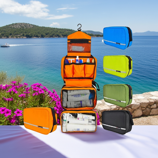 Large Waterproof Travel Makeup Bag – Unisex Cosmetic Organizer Case & Toiletry Pouch